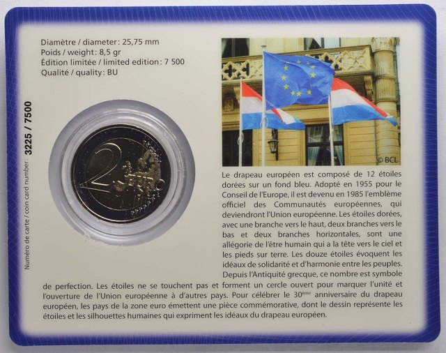 Luxemburg 2015 30 Jahre EU-Flagge – Zertifikat
