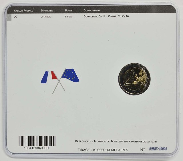 Frankreich 2015 30 Jahre EU-Flagge – Zertifikat