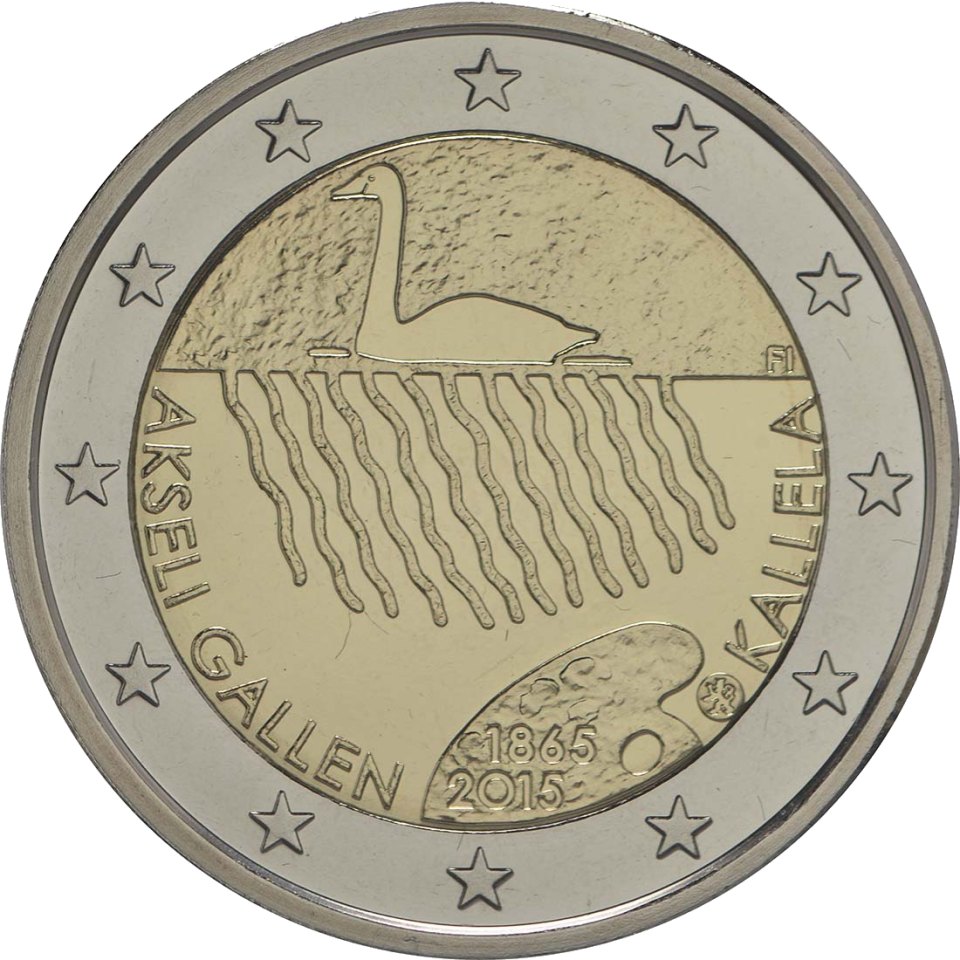 Finnland 2015 150. Geburtstag von Akseli Gallen-Kallela – Rückseite