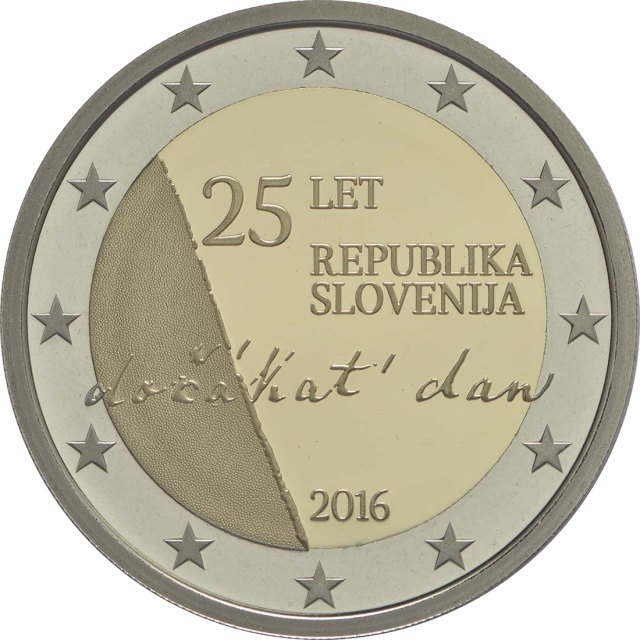 Slowenien 2016 25 Jahre Unabhängigkeit – Rückseite