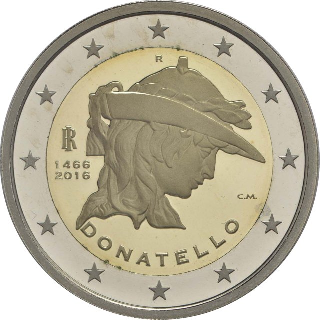 Italien 2016 550. Todestag von Donatello – Rückseite