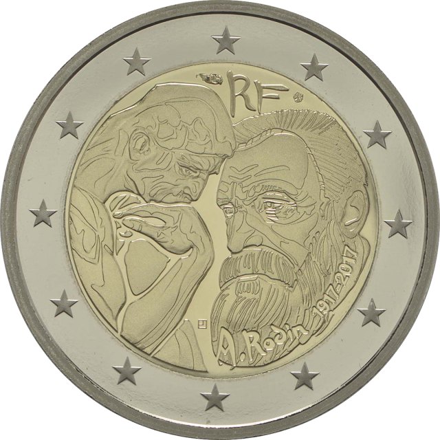 Frankreich 2017 100. Todestag von Auguste Rodin – Rückseite