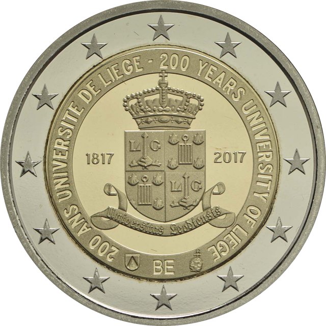 Belgien 2017 200 Jahre Universität zu Lüttich – Rückseite