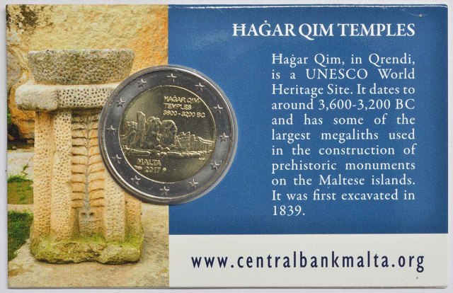 Malta 2017 Serie: Prähistorische Stätten Ħaġar Qim – Zertifikat