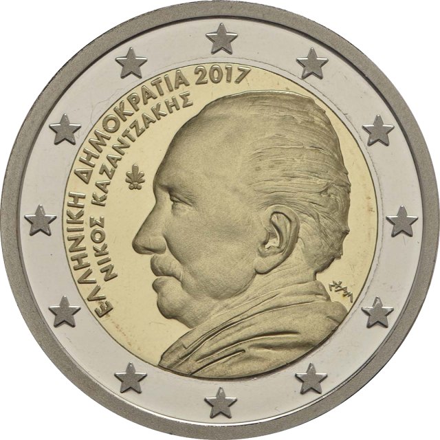 Griechenland 2017 60 Jahre Gedenken an Nikos Kazantzakis – Rückseite