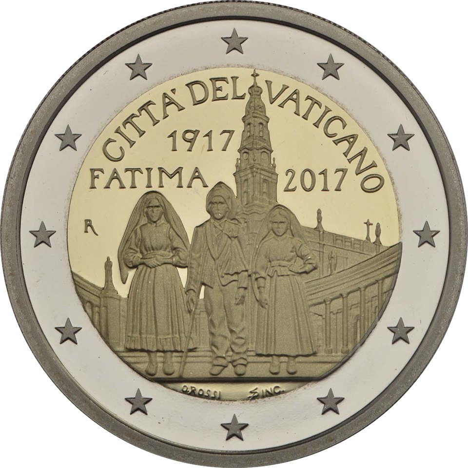 Vatikan 2017 100 Jahre der Erscheinungen bei Fátima – Rückseite