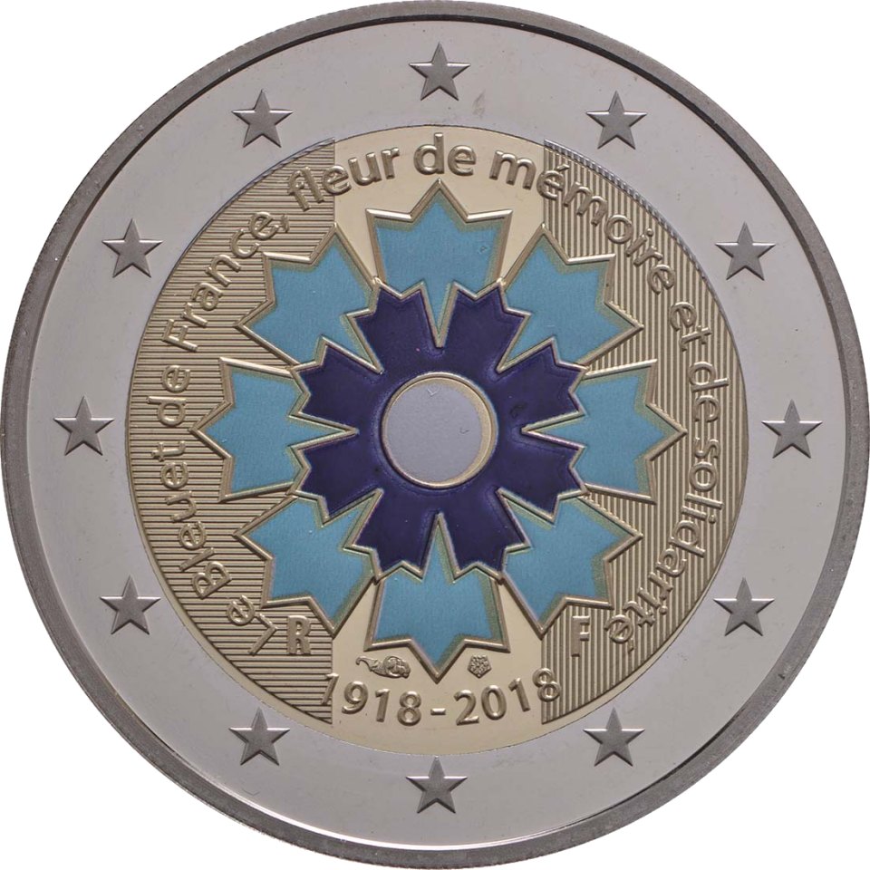 Frankreich 2018 Le Bleuet - Kornblume Frankreichs – Rückseite