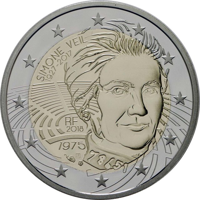 Frankreich 2018 Simone Veil – Rückseite
