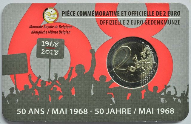 Belgien 2018 50. Jahrestag der Ereignisse vom Mai 1968 in Belgien – Zertifikat