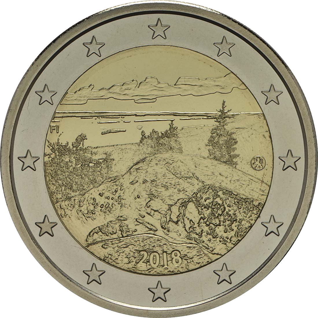 2 Euro Espelhado