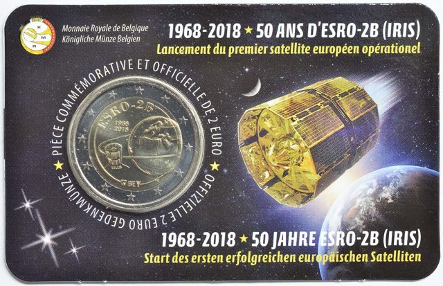 Belgien 2018 50 Jahre europäischer Satellit ESRO 2B (Iris 2) – Übersicht