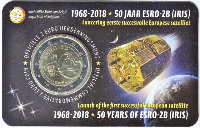 Belgien 2018 50 Jahre europäischer Satellit ESRO 2B (Iris 2) – Übersicht