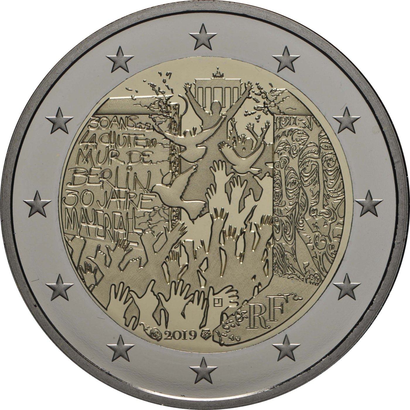 2 Euro Espelhado