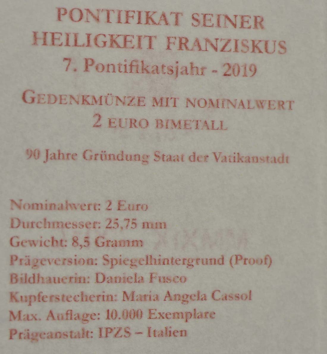 2 Euro Espelhado