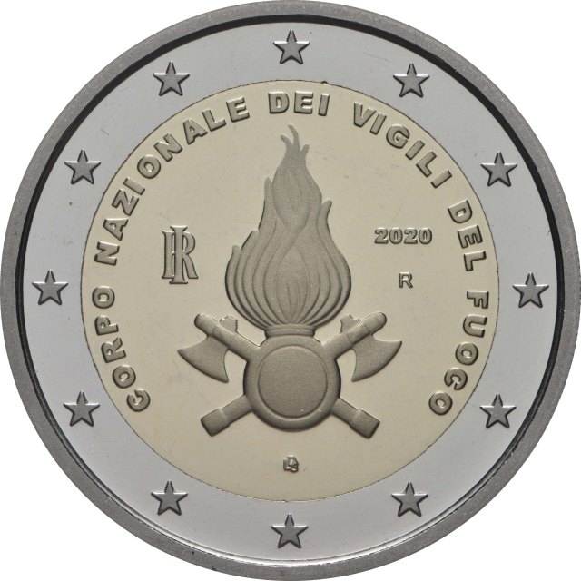 Italien 2020 80. Jahrestag der Gründung des Nationalen Feuerwehrkorps – Rückseite