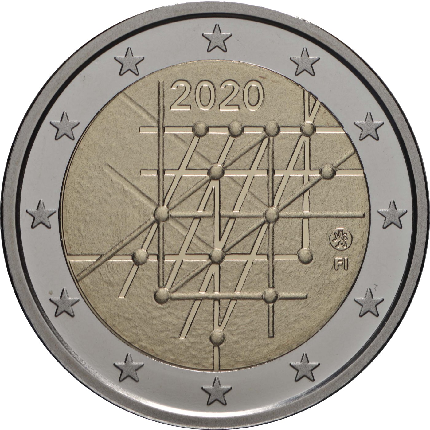 2 Euro Espelhado