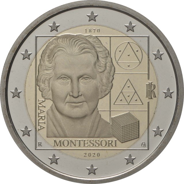 Italien 2020 150. Geburtstag von Maria Montessori – Rückseite
