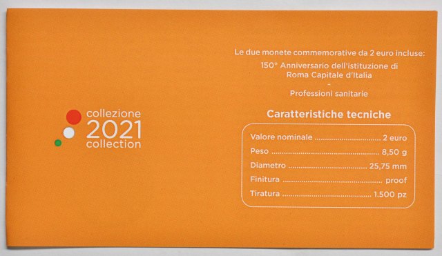 Italien 2021 150. Jahrestag der Erklärung Roms zur Hauptstadt Italiens – Zertifikat