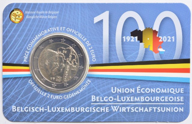 Belgien 2021 100. Jahrestag der Gründung der Belgisch-Luxemburgischen Wirtschaftsunion (BLEU) – Übersicht