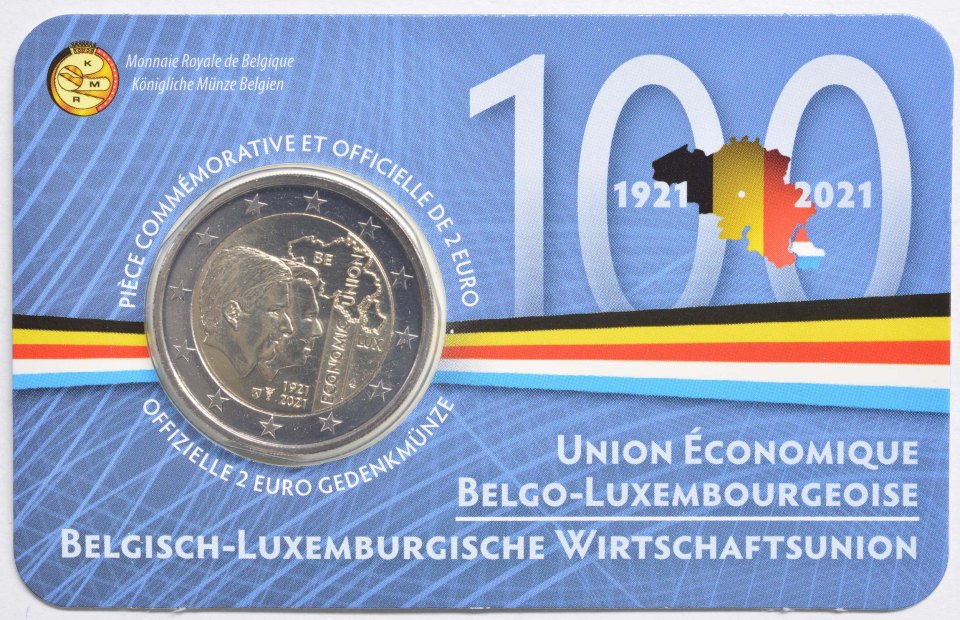 Belgien 2021 100. Jahrestag der Gründung der Belgisch-Luxemburgischen Wirtschaftsunion (BLEU) – Übersicht
