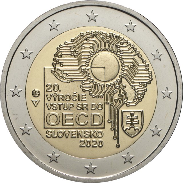 Slowakei 2020 20. Jahrestag des Beitritts zur OECD – Rückseite