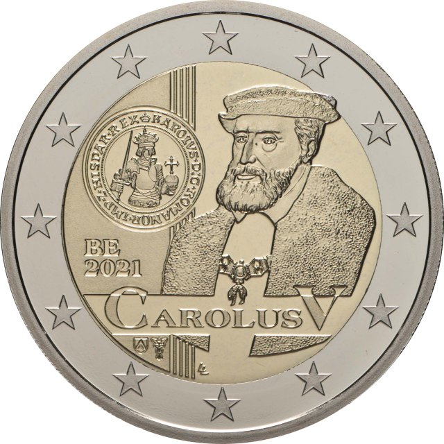 Belgien 2021 500 Jahre Münzausgaben durch Karl V – Rückseite