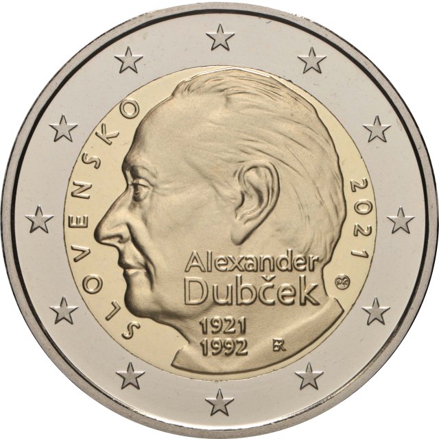 Slowakei 2021 100. Geburtstag von Alexander Dubček – Rückseite