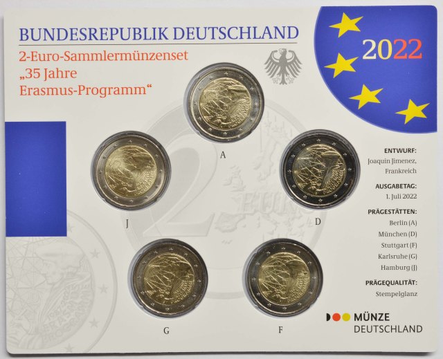 Deutschland 2022 35 Jahre Erasmus-Programm – Übersicht