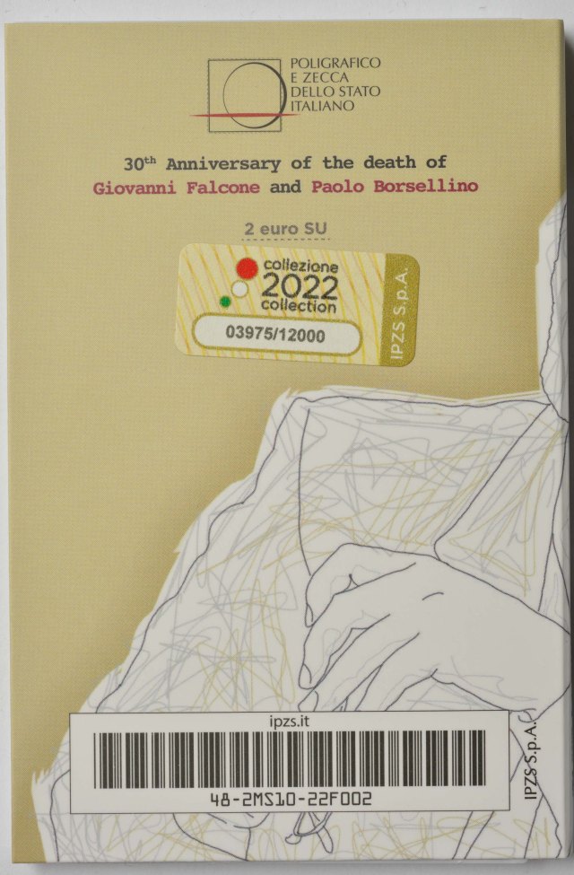 Italien 2022 30. Todestag der Richter Giovanni Falcone und Paolo Borsellino – Zertifikat