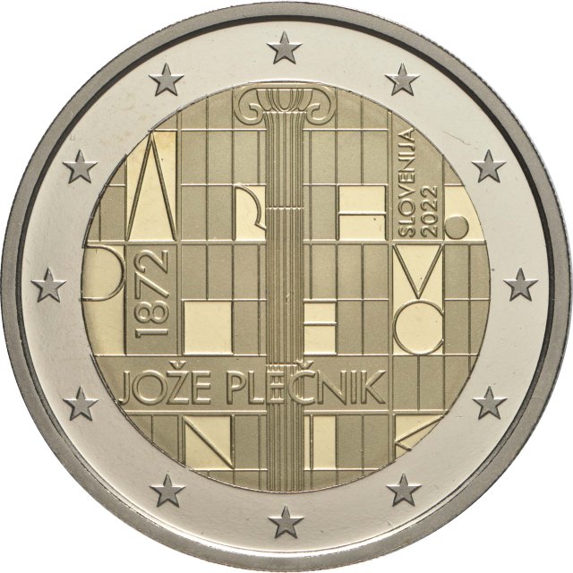 Slowenien 2022 150. Geburtstag des Architekten Jože Plečnik – Rückseite