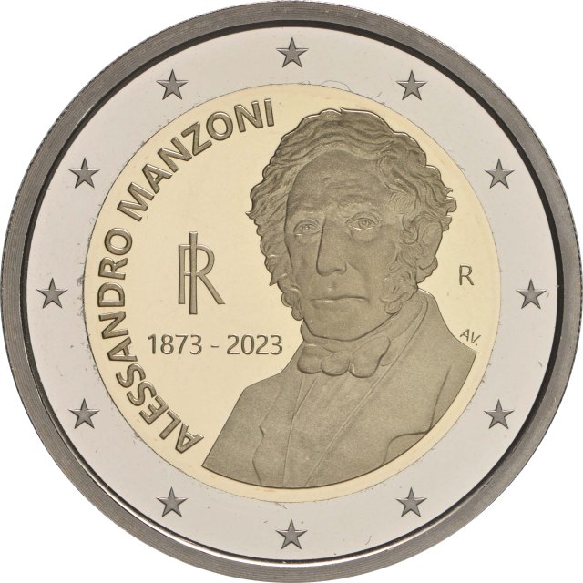 Italien 2023 150. Todestag von Alessandro Manzoni – Rückseite