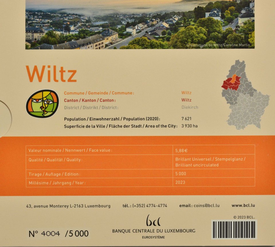 Luxemburg 2023 25. Jahrestag der Aufnahme von Großherzog Henri als Mitglied des Internationalen Olympischen Kommitees – Zertifikat