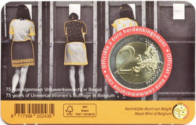 Belgien 2023 75 Jahre Frauenwahlrecht in Belgien – Zertifikat