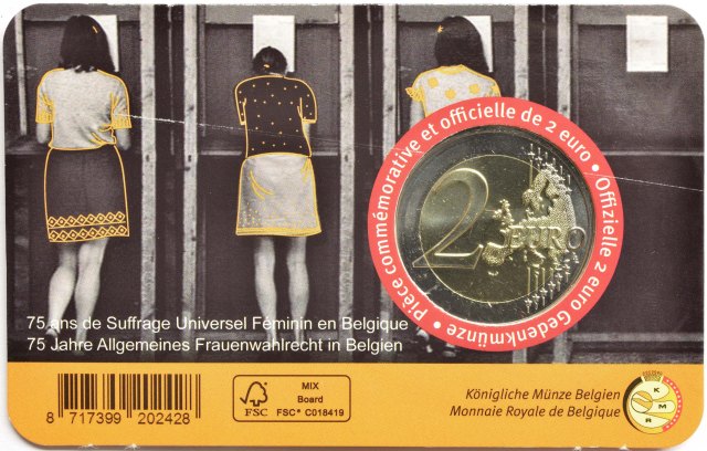 Belgien 2023 75 Jahre Frauenwahlrecht in Belgien – Zertifikat