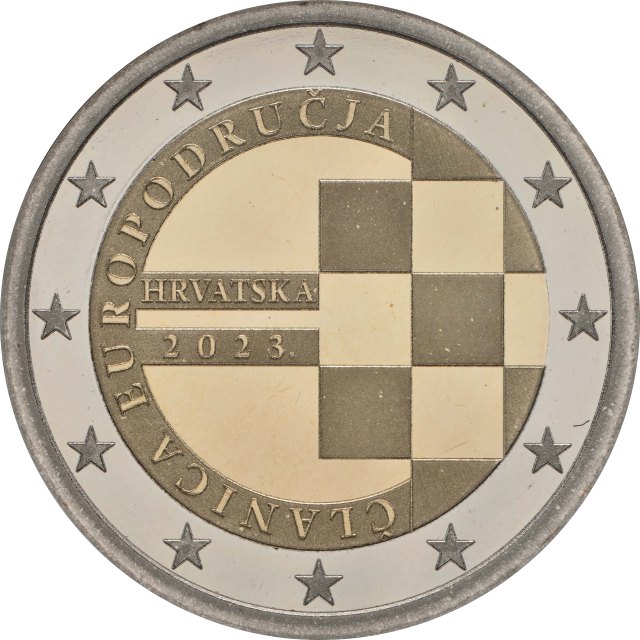 Kroatien 2023 Die Einführung des Euro als offizielle Währung Kroatiens am 01.01.2023 – Rückseite