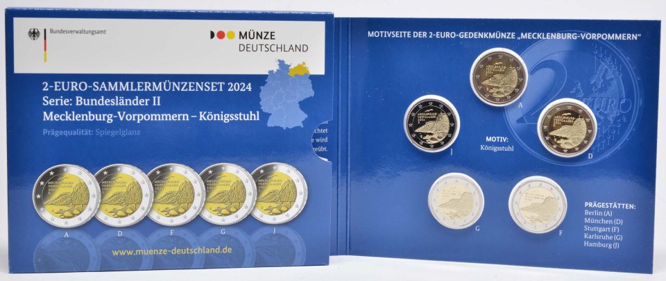 Deutschland 2024 Mecklenburg-Vorpommern - Königsstuhl (Serie: Bundesländer II, 2. Ausgabe) – Übersicht