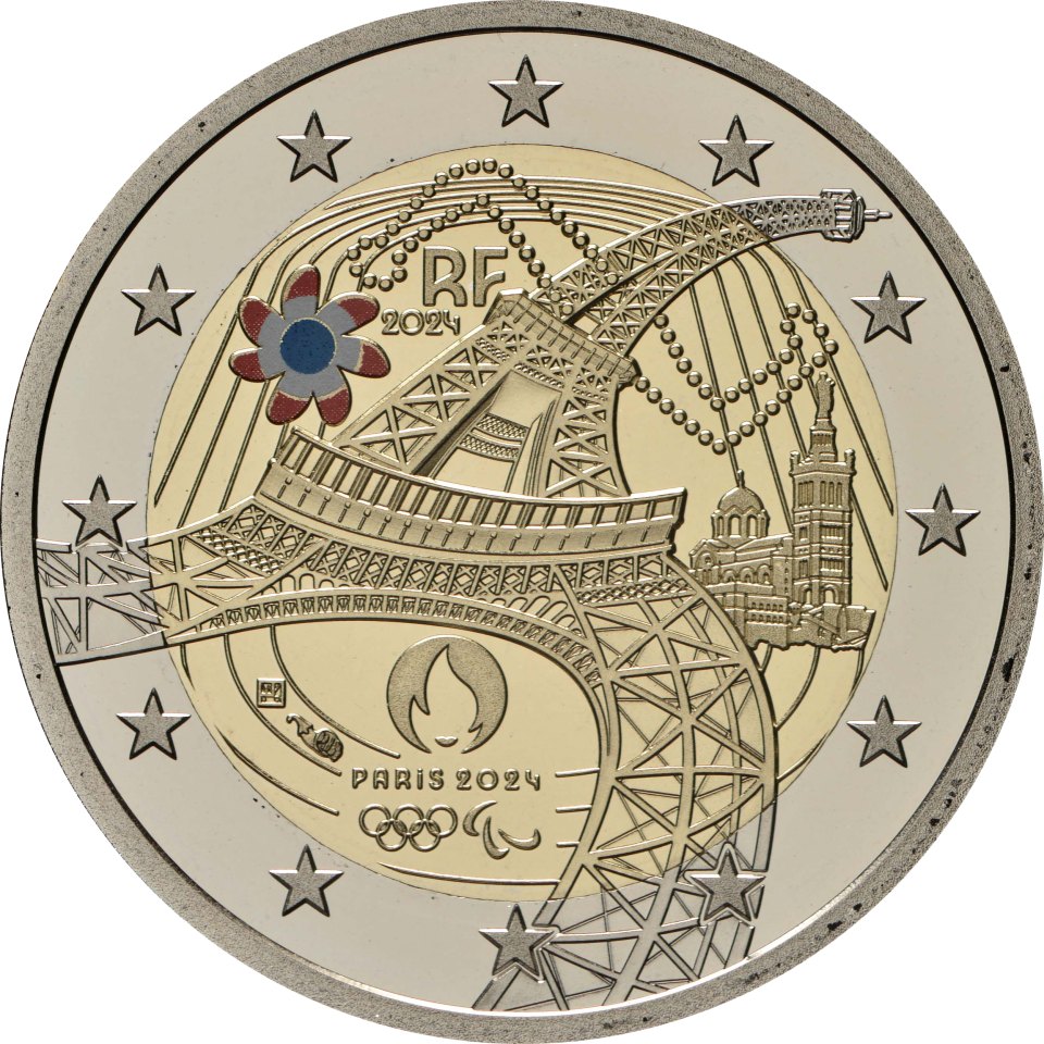 Frankreich 2024 Olympische und Paralympische Spiele Paris 2024 – Rückseite