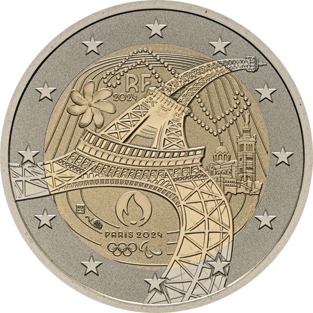 Frankreich 2024 Olympische und Paralympische Spiele Paris 2024 – Rückseite