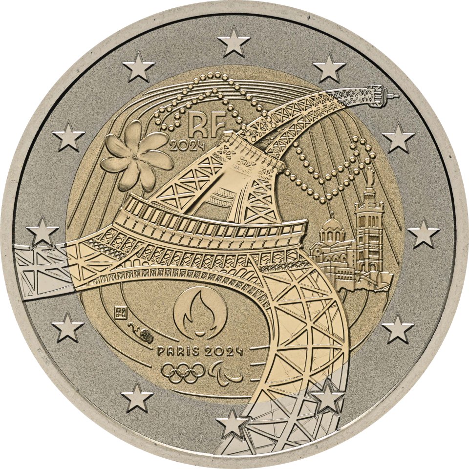 Frankreich 2024 Olympische und Paralympische Spiele Paris 2024 – Rückseite