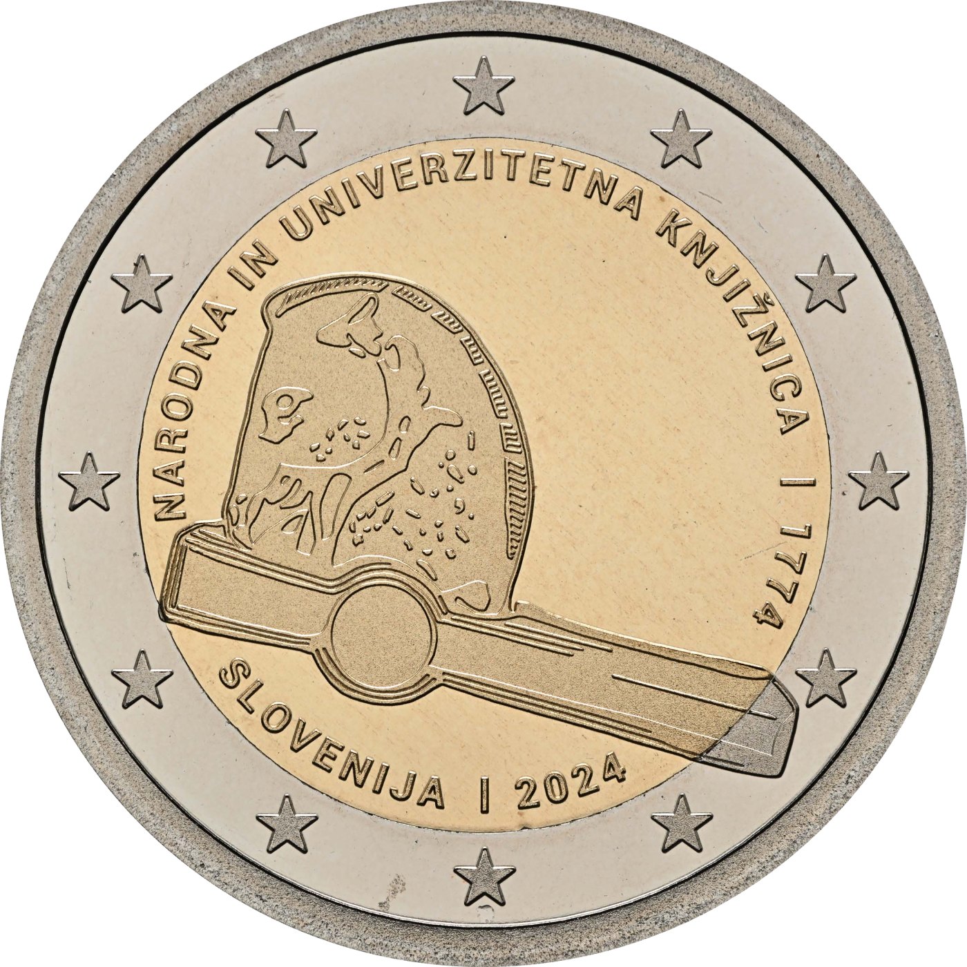 Slowenien 2024 250-jähriges Jubiläum der National- und Universitätsbibliothek – Rückseite