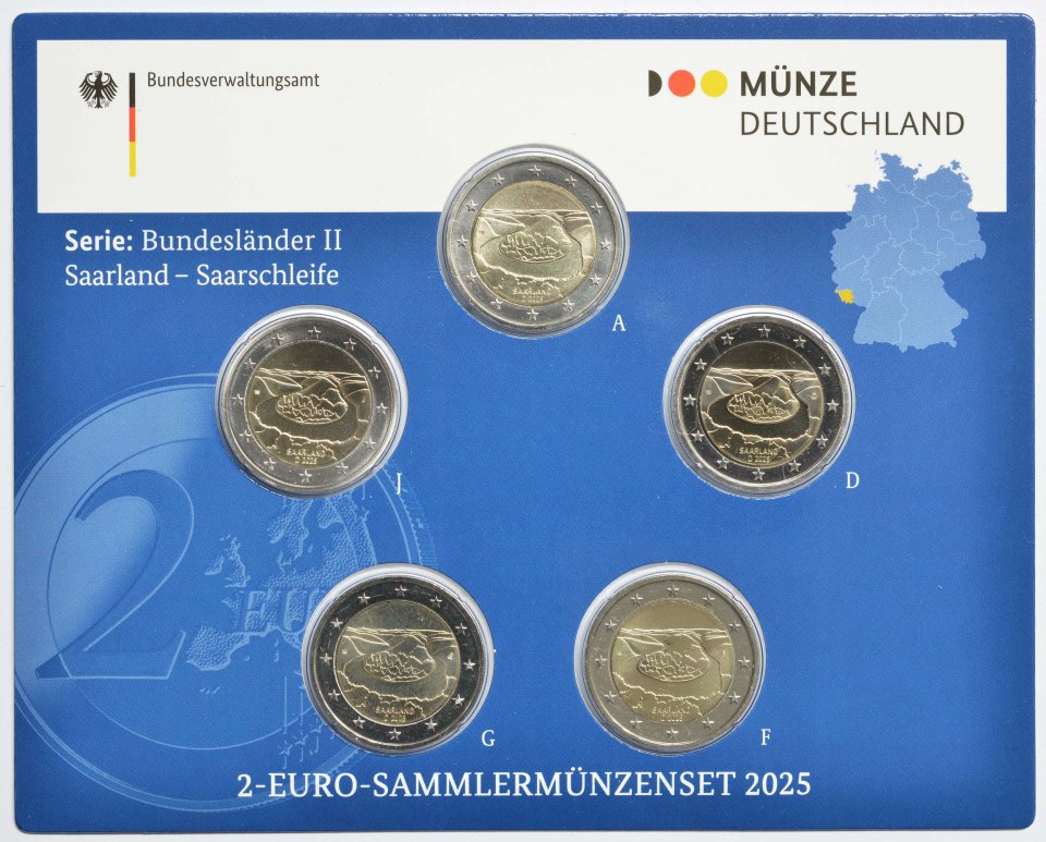 Deutschland 2025 Saarland - Saarschleife (Serie: Bundesländer II, 3. Ausgabe) – Übersicht