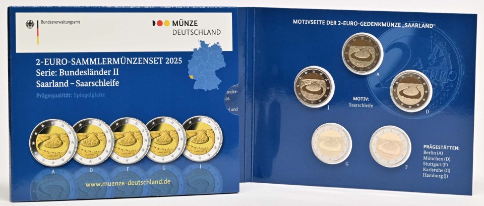 Deutschland 2025 Saarland - Saarschleife (Serie: Bundesländer II, 3. Ausgabe) – Übersicht