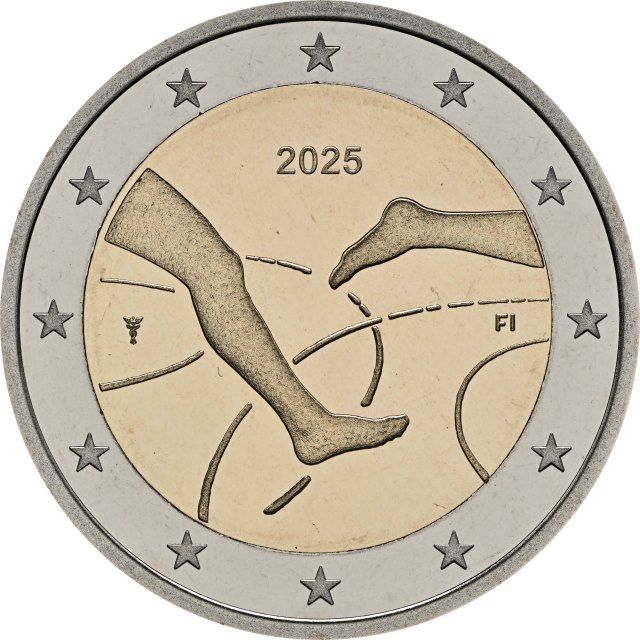 Finnland 2025 100 Jahre Leichtathletik-Match Finnland-Schweden – Rückseite