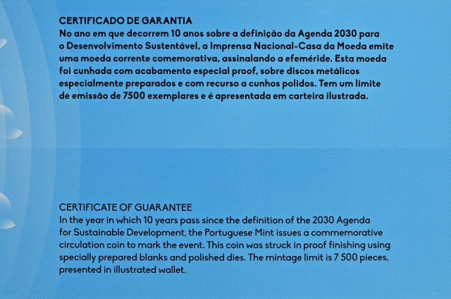Portugal 2025 Nachhaltige Entwicklung, Agenda 2030 – Zertifikat