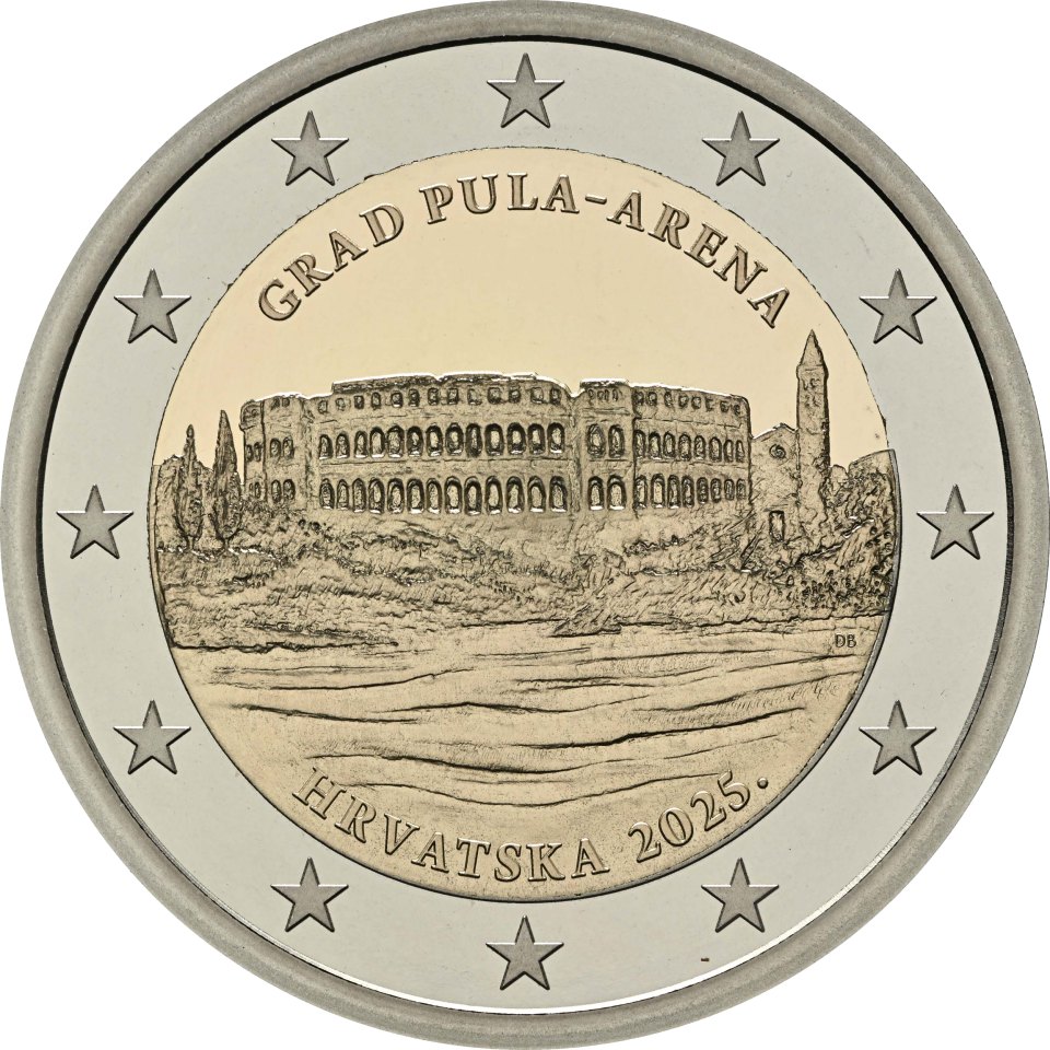 Kroatien 2025 Pula Arena (Serie: Kroatische Städte) – Rückseite