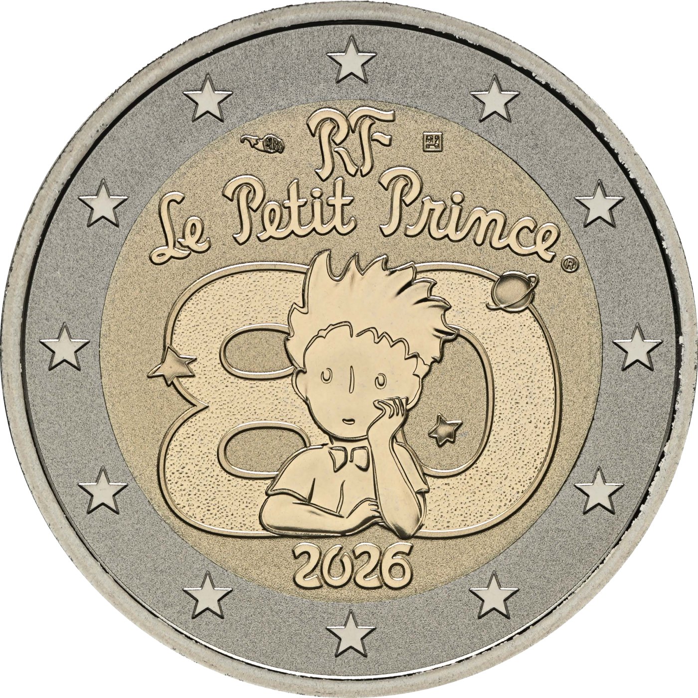 Frankreich 2026 80 Jahre "Der kleine Prinz" – Rückseite