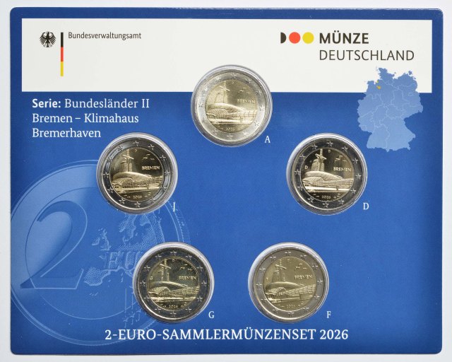 Deutschland 2026 Bremen - Klimahaus® Bremerhaven 8° Ost (Serie: Bundesländer II, 4. Ausgabe) – Übersicht