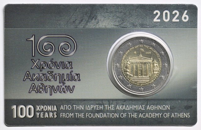 Griechenland 2026 100. Jahrestag der Gründung der Akademie von Athen – Übersicht