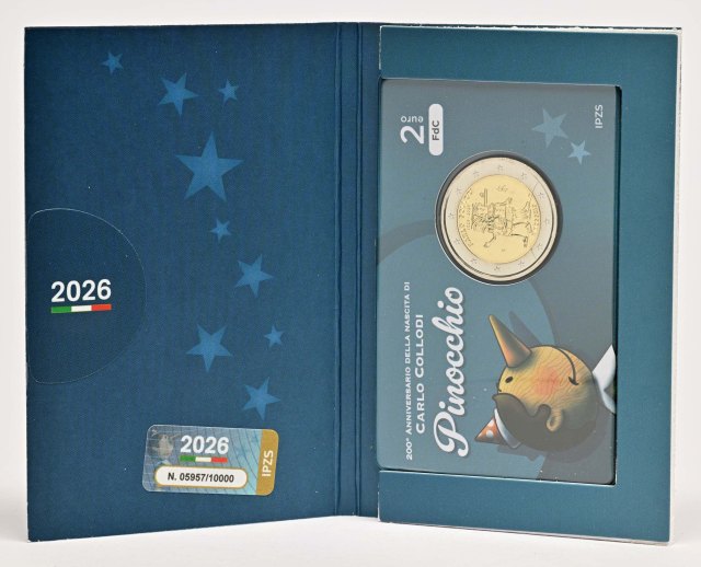 Italien 2026 200. Geburtstag von Carlo Collodi (Pinocchio) – Übersicht