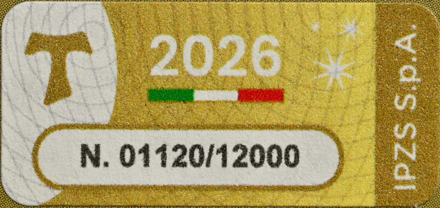 Italien 2026 800. Todestag von San Francesco d'Assisi – Zertifikat